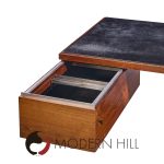 Warren Platner for Lehigh Leopold Mid Century Rosewood, Leather and Granite Executive Desk