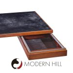 Warren Platner for Lehigh Leopold Mid Century Rosewood, Leather and Granite Executive Desk