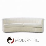 Weiman Mid Century Channeled Crescent Sofa | Mid Century Modern Furniture - Mid Century Furniture Chicago Weiman Mid Century Channeled Crescent Sofa