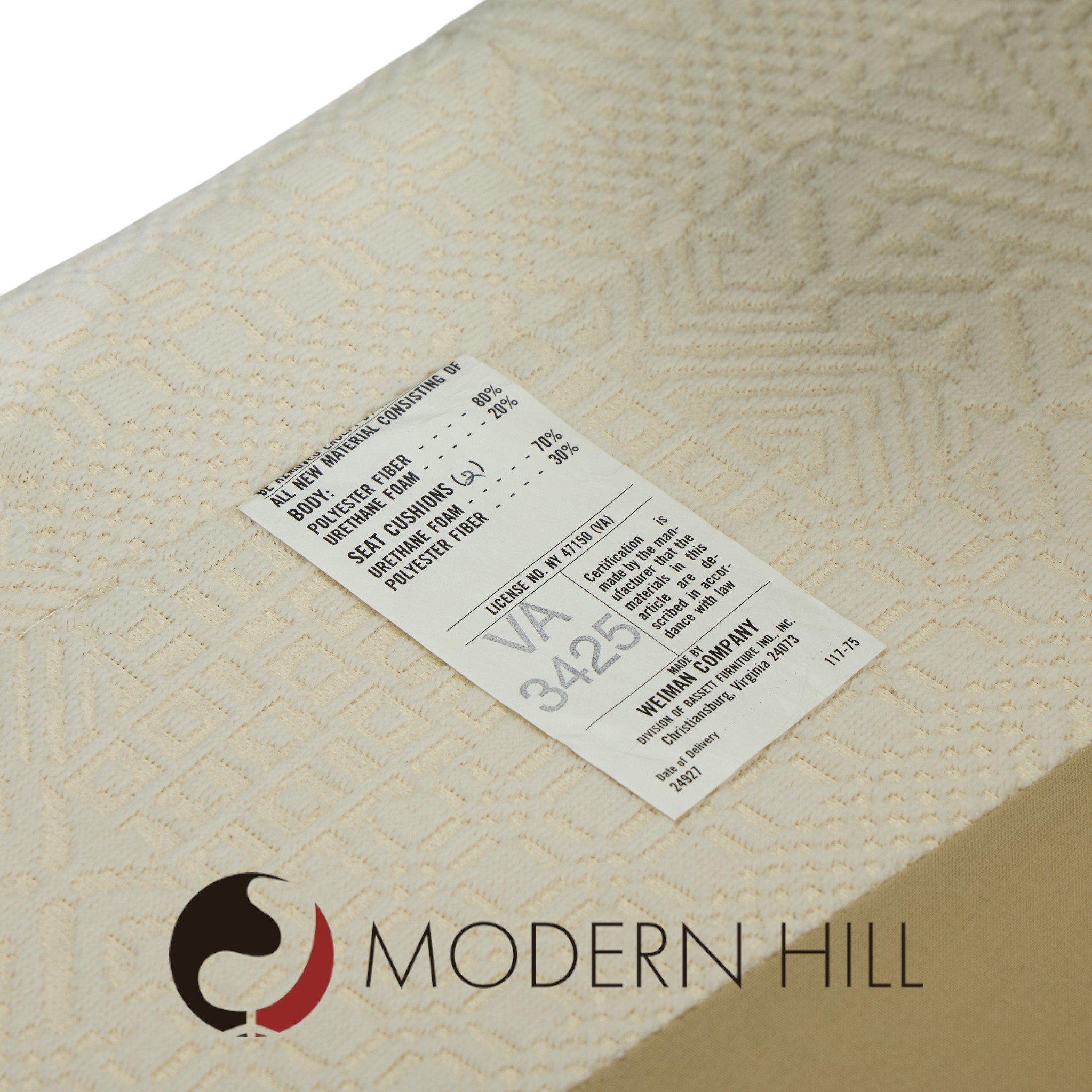 Weiman Mid Century Channeled Crescent Sofa