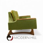 Adrian Pearsall Style Kroehler American Leisure Mid Century Sofa Walnut Sofa