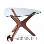 Adrian Pearsall for Craft Associates Mid Century Walnut Jacks Side Table - Pair