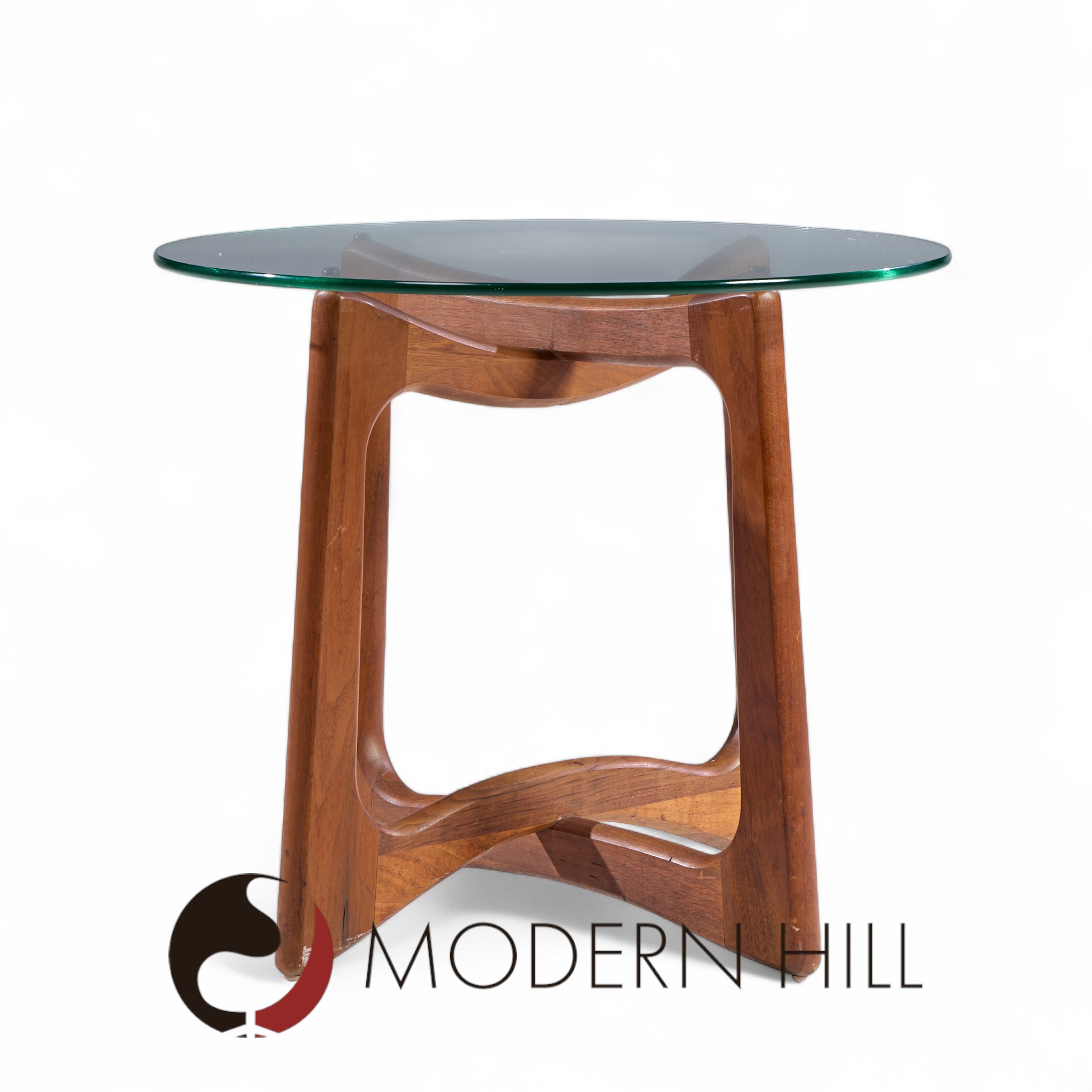 Adrian Pearsall for Craft Associates Mid Century Walnut Side Tables - Pair