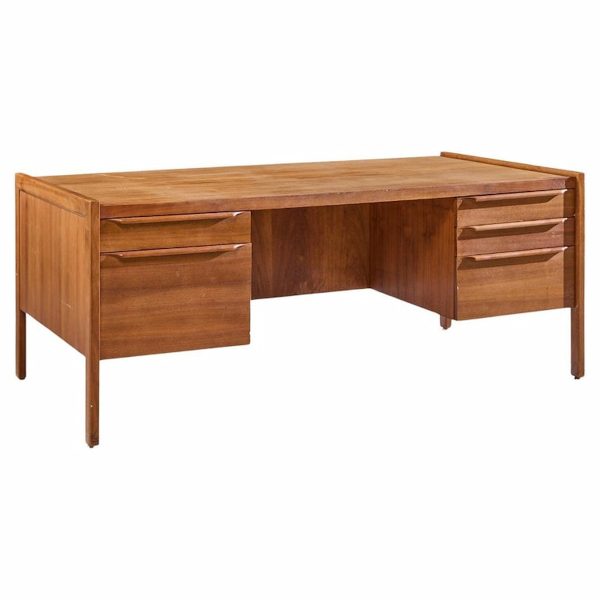 Arne Vodder Style Mid Century Teak Executive Desk