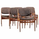 Arne Vodder for Sibast Elle and Ella Mid Century Danish Teak Dining Chairs - Set of 6