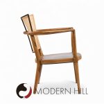 Bert England Mid Century Cane Back Lounge Chairs - Pair