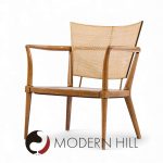 Bert England Mid Century Cane Back Lounge Chairs - Pair