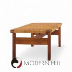 Børge Mogensen 5272 for Fredericia Mid Century Danish Teak and Rattan Benches - Pair | Mid Century Modern Furniture - Mid Century Furniture Chicago Børge Mogensen 5272 for Fredericia Mid Century Danish Teak and Rattan Benches - Pair
