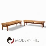 Børge Mogensen 5272 for Fredericia Mid Century Danish Teak and Rattan Benches - Pair | Mid Century Modern Furniture - Mid Century Furniture Chicago Børge Mogensen 5272 for Fredericia Mid Century Danish Teak and Rattan Benches - Pair