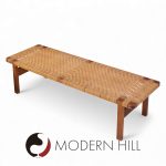 Børge Mogensen 5272 for Fredericia Mid Century Danish Teak and Rattan Benches - Pair | Mid Century Modern Furniture - Mid Century Furniture Chicago Børge Mogensen 5272 for Fredericia Mid Century Danish Teak and Rattan Benches - Pair
