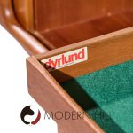 Dyrlund Mid Century Danish Teak Tambour Door Credenza