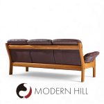 Ekornes Mid Century Norwegian Teak and Leather Montana Sofa