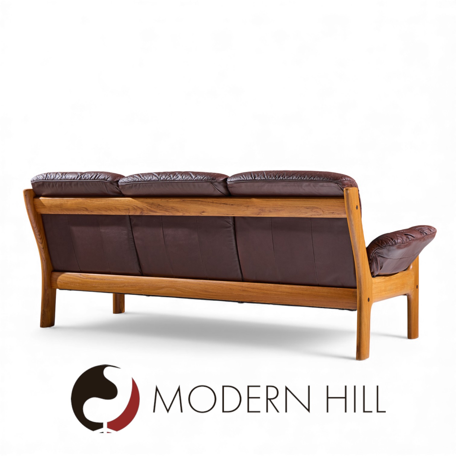 Ekornes Mid Century Norwegian Teak and Leather Montana Sofa