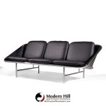 george nelson for herman miller mid century leather and chrome sling sofa