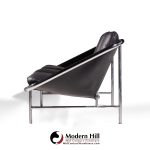 george nelson for herman miller mid century leather and chrome sling sofa