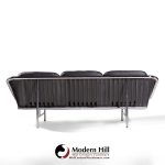 george nelson for herman miller mid century leather and chrome sling sofa