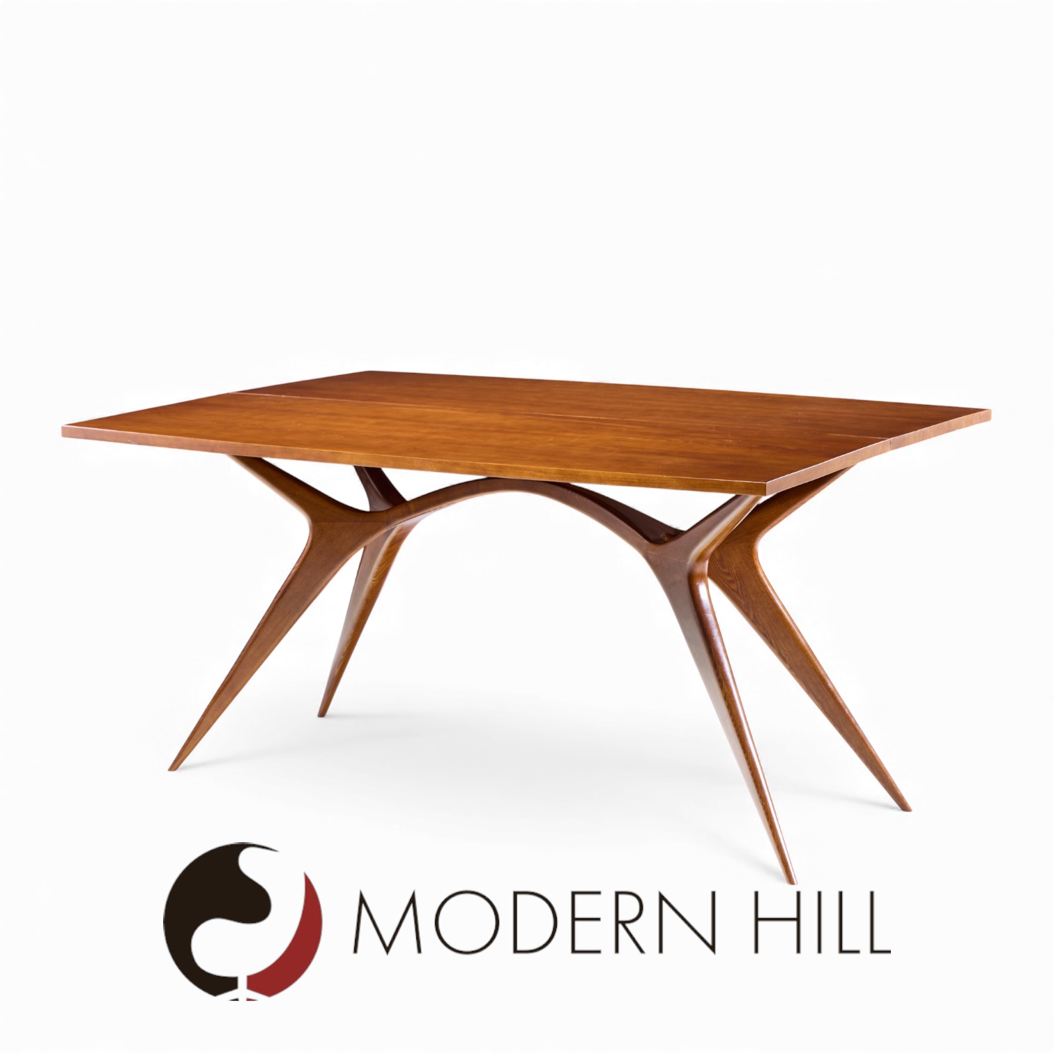 Giuseppe Scapinelli Mid Century Brazilian Walnut Console Flip Top Dining Table