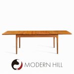 Glostrup Møbelfabrik Mid Century Danish Teak Hidden Leaf Dining Table with 2 Leaves