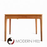 Glostrup Møbelfabrik Mid Century Danish Teak Hidden Leaf Dining Table with 2 Leaves