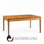 Glostrup Møbelfabrik Mid Century Danish Teak Hidden Leaf Dining Table with 2 Leaves