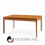 Glostrup Møbelfabrik Mid Century Danish Teak Hidden Leaf Dining Table with 2 Leaves