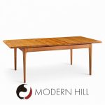Glostrup Møbelfabrik Mid Century Danish Teak Hidden Leaf Dining Table with 2 Leaves