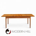 Glostrup Møbelfabrik Mid Century Danish Teak Hidden Leaf Dining Table with 2 Leaves