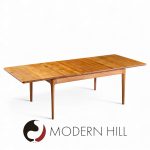 Glostrup Møbelfabrik Mid Century Danish Teak Hidden Leaf Dining Table with 2 Leaves