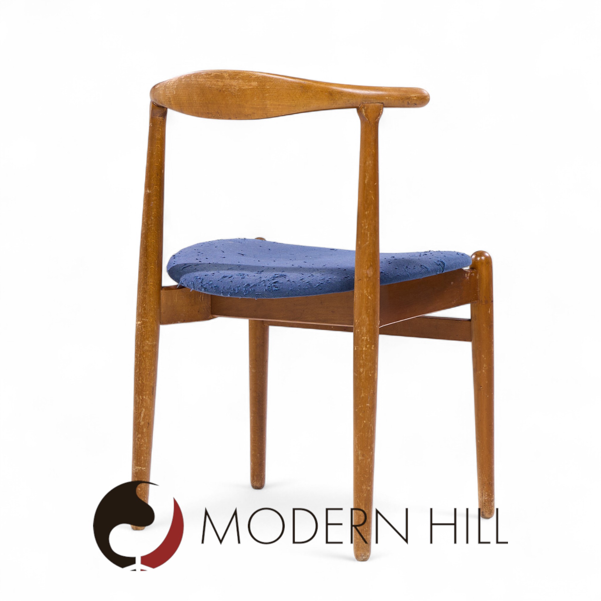 Hans Wegner for Fritz Hansen Model 708 Mid Century Danish Teak Dining Chairs - Pair