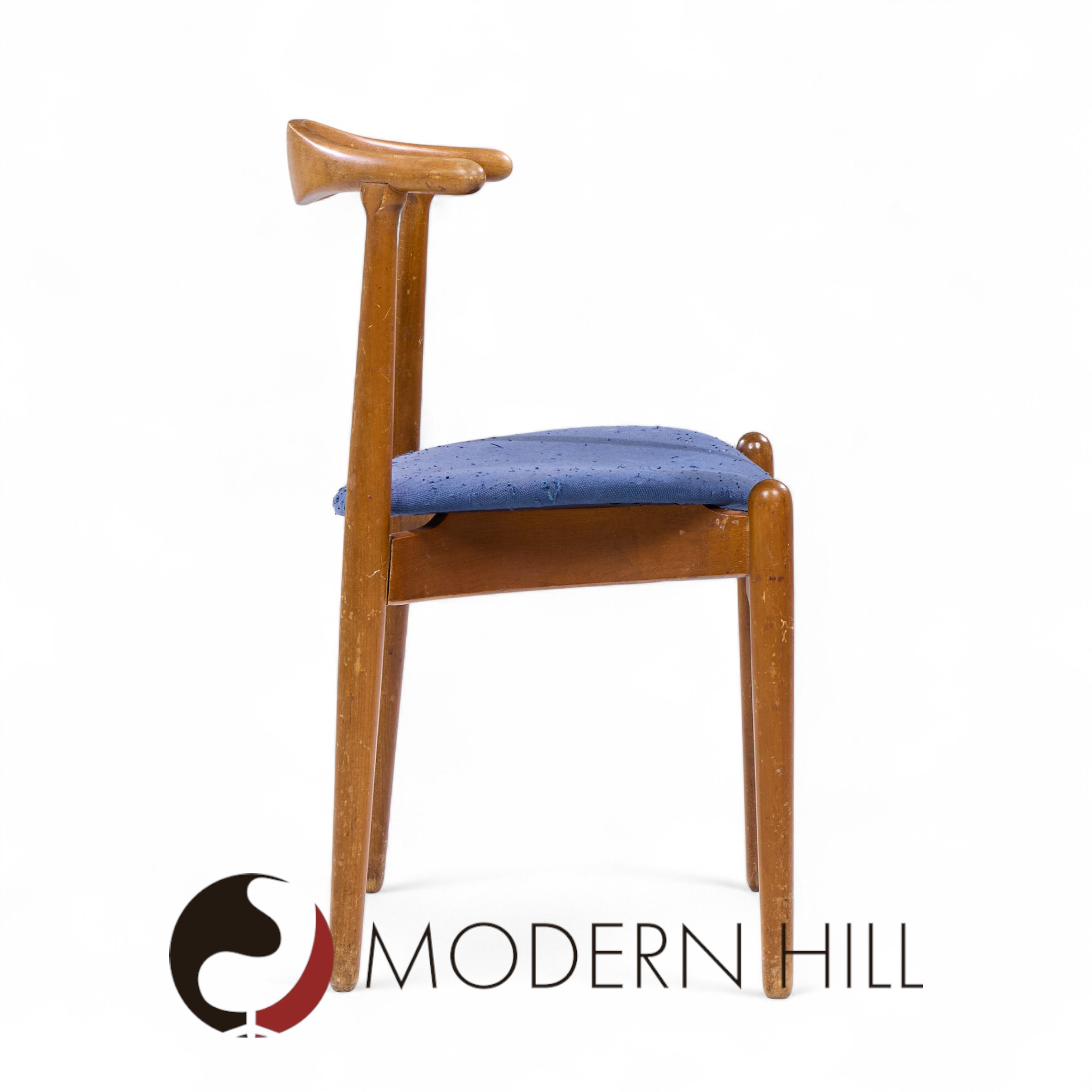 Hans Wegner for Fritz Hansen Model 708 Mid Century Danish Teak Dining Chairs - Pair