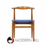 Hans Wegner for Fritz Hansen Model 708 Mid Century Danish Teak Dining Chairs - Pair
