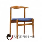 Hans Wegner for Fritz Hansen Model 708 Mid Century Danish Teak Dining Chairs - Pair