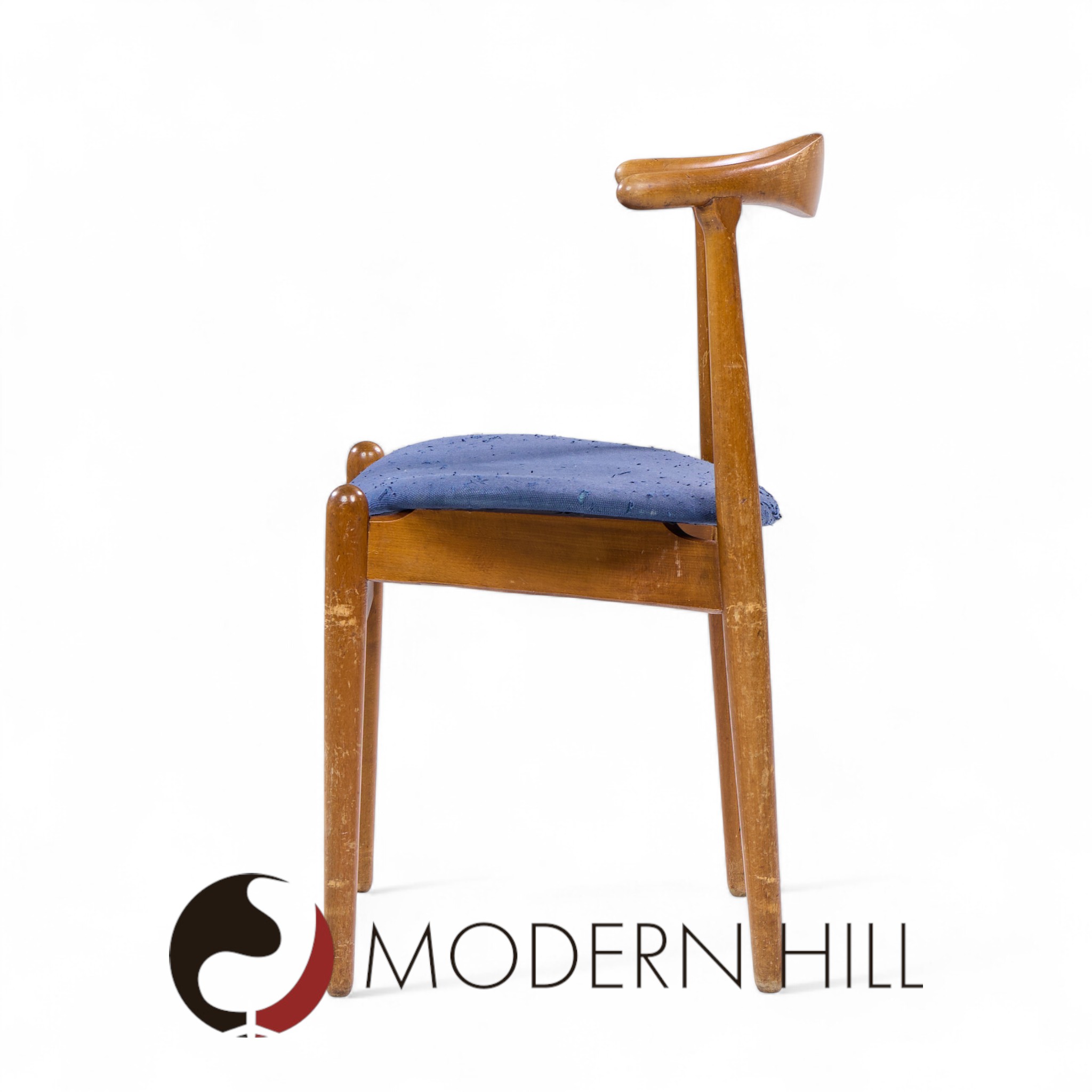 Hans Wegner for Fritz Hansen Model 708 Mid Century Danish Teak Dining Chairs - Pair