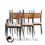 Harvey Probber Gazelle Mid Century Ebonized Mahogany Dining Chairs - Set of 6