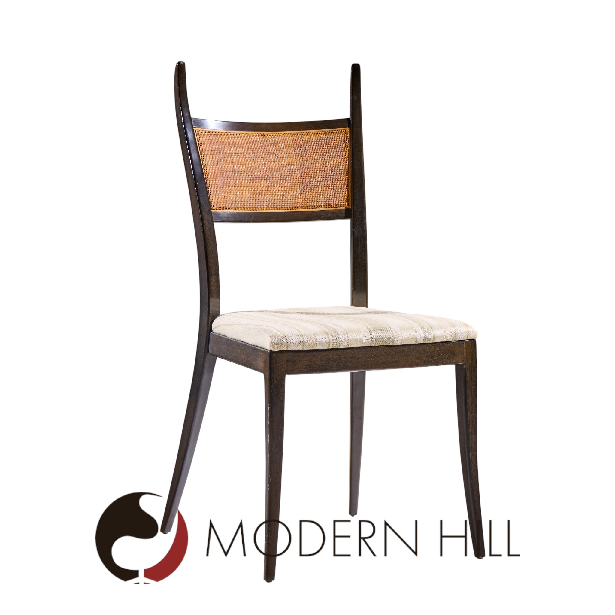 Harvey Probber Gazelle Mid Century Ebonized Mahogany Dining Chairs - Set of 6