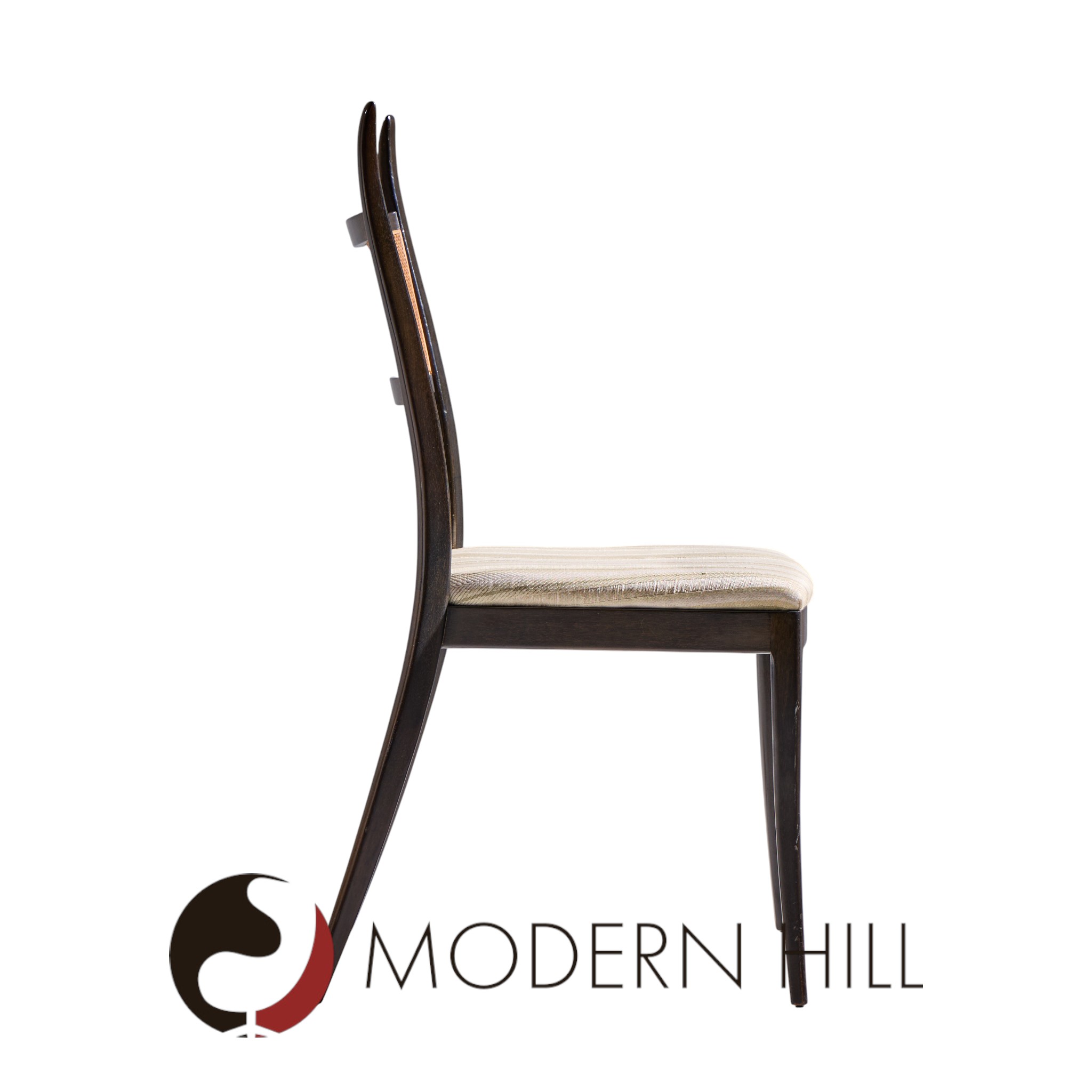 Harvey Probber Gazelle Mid Century Ebonized Mahogany Dining Chairs - Set of 6