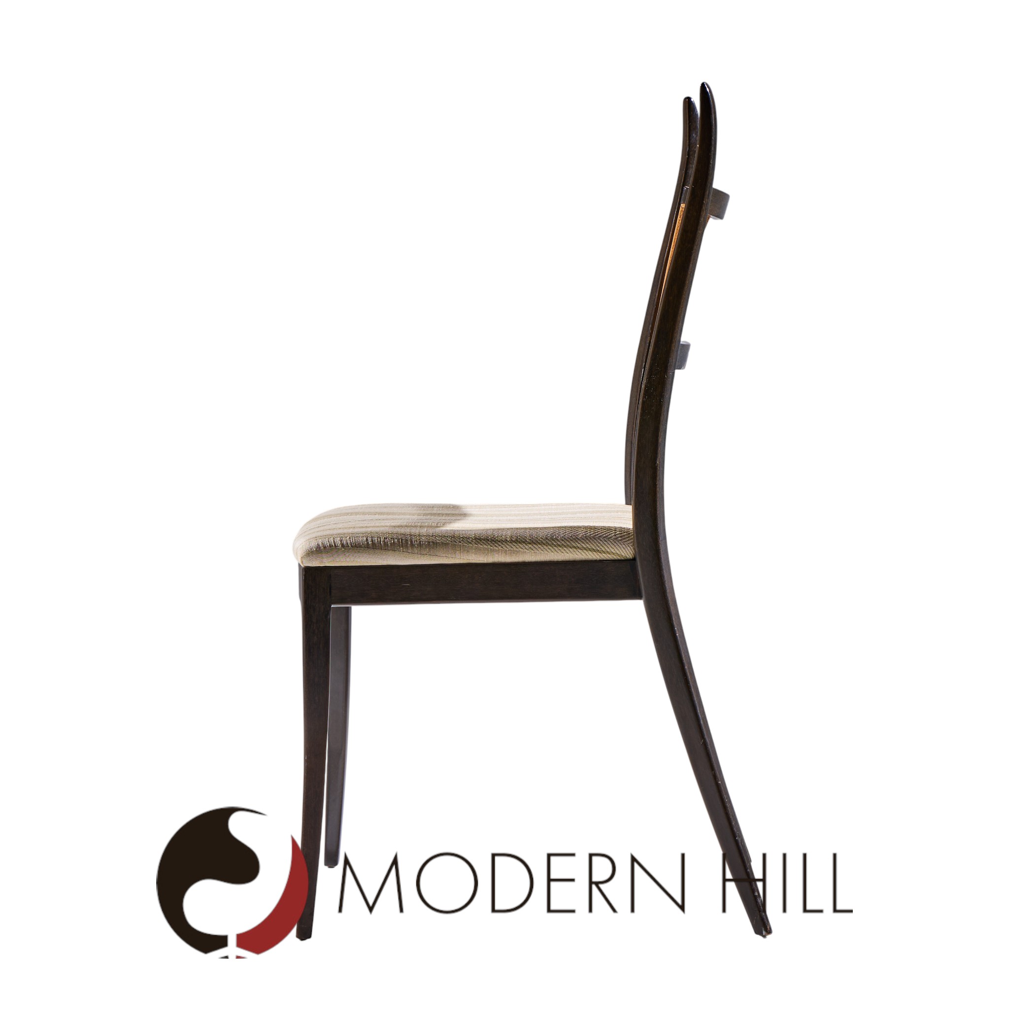 Harvey Probber Gazelle Mid Century Ebonized Mahogany Dining Chairs - Set of 6