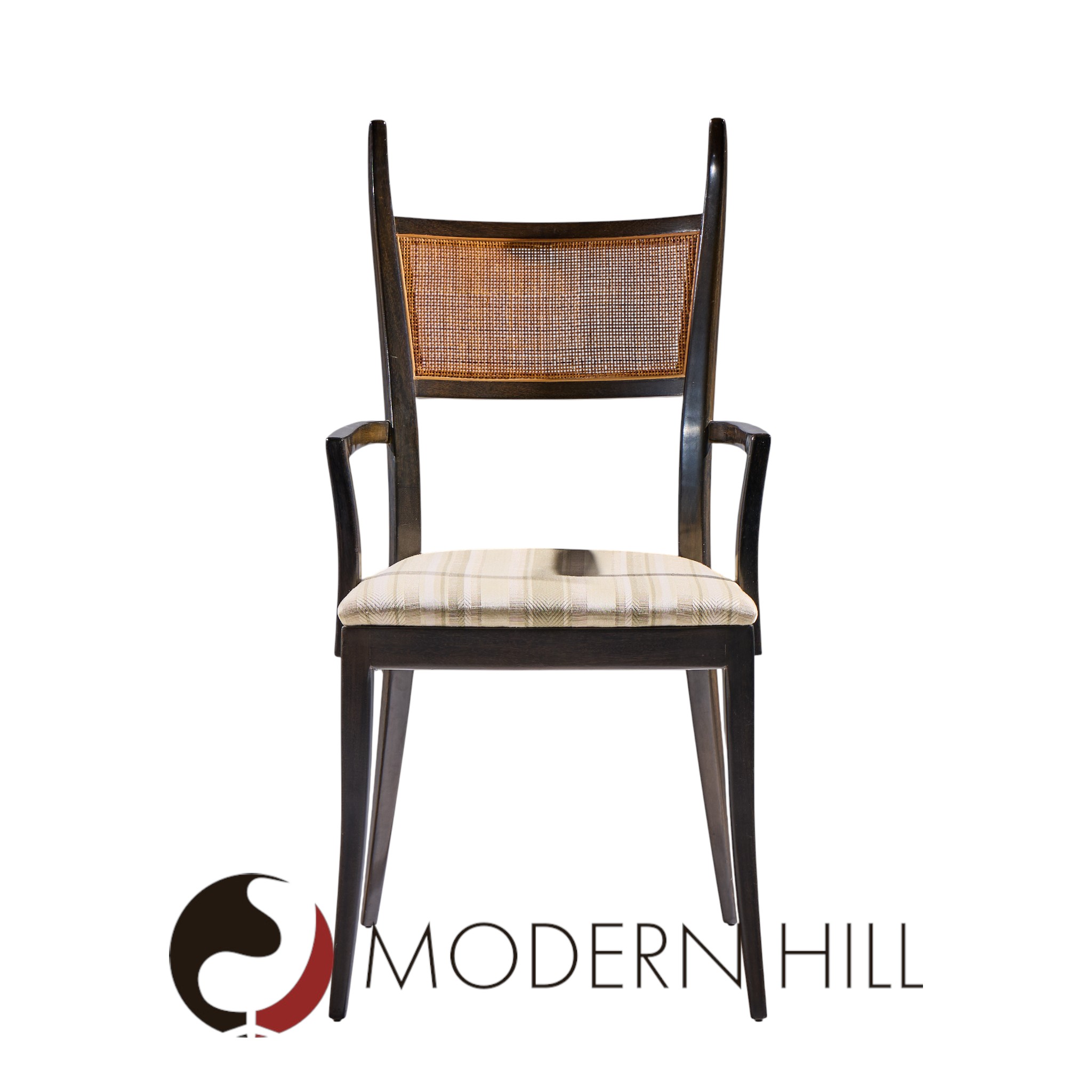 Harvey Probber Gazelle Mid Century Ebonized Mahogany Dining Chairs - Set of 6