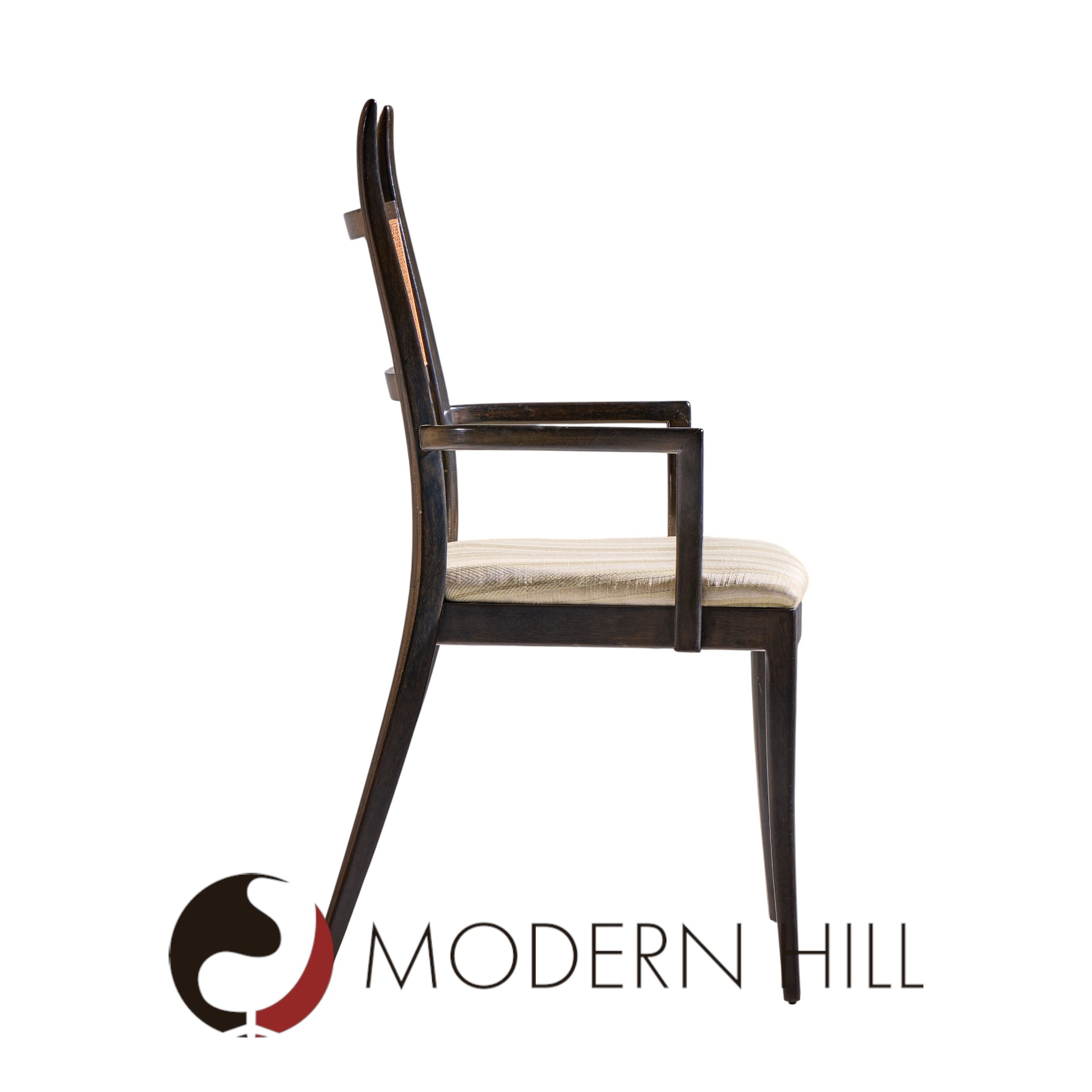 Harvey Probber Gazelle Mid Century Ebonized Mahogany Dining Chairs - Set of 6