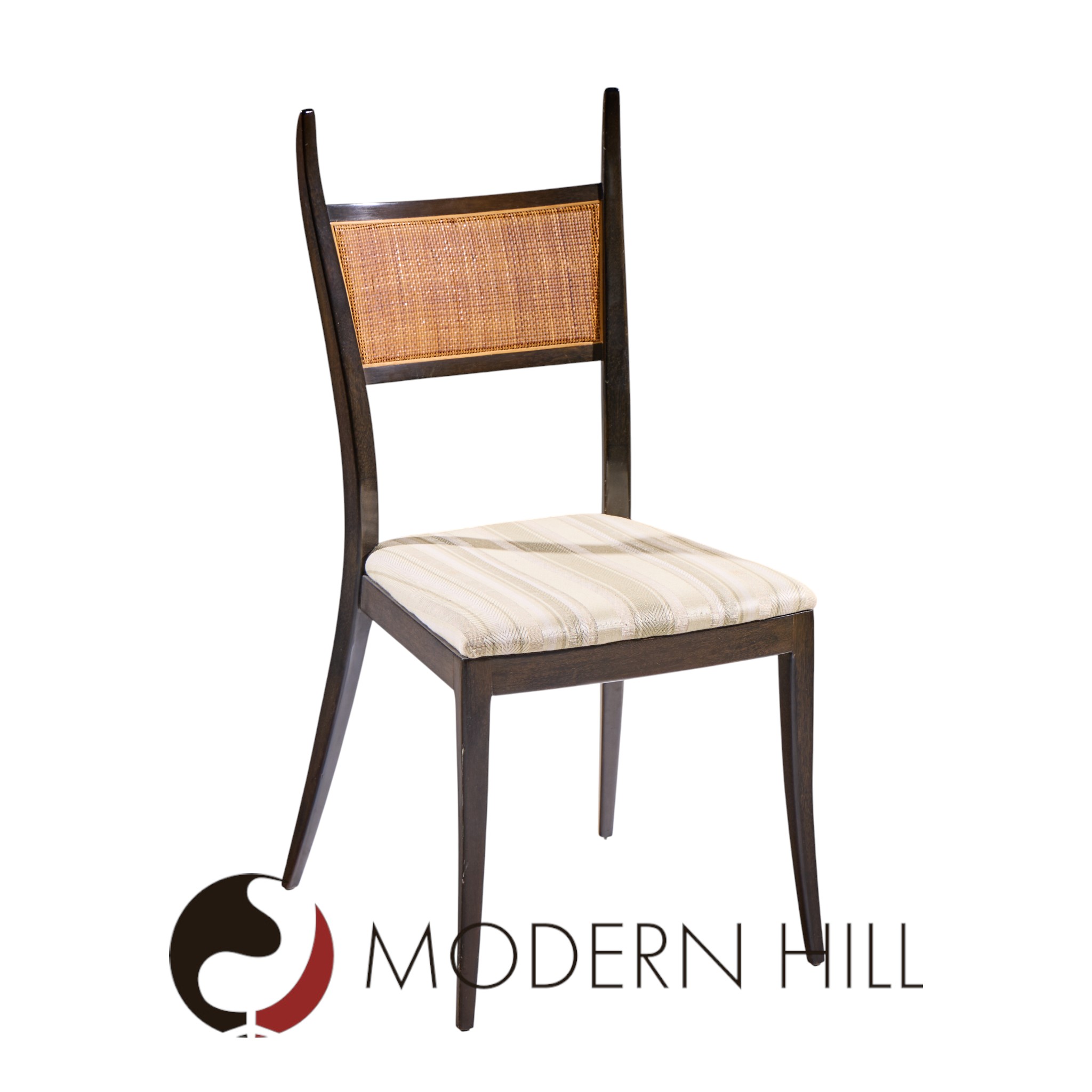 Harvey Probber Gazelle Mid Century Ebonized Mahogany Dining Chairs - Set of 6