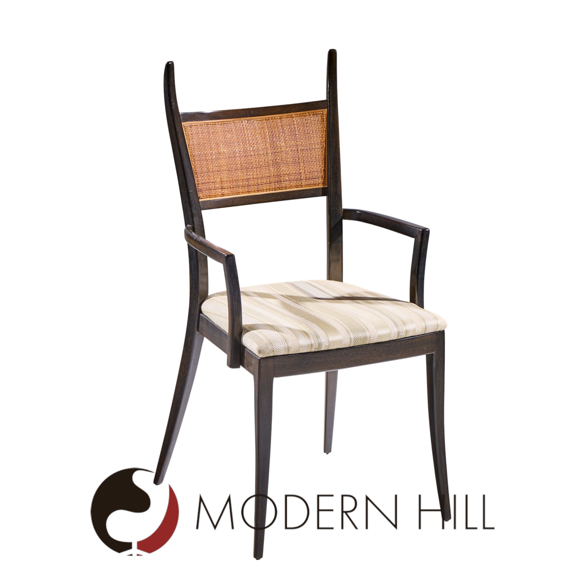 Harvey Probber Gazelle Mid Century Ebonized Mahogany Dining Chairs - Set of 6