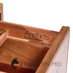 Henredon Campaign Mid Century Oak and Brass Lowboy Dresser