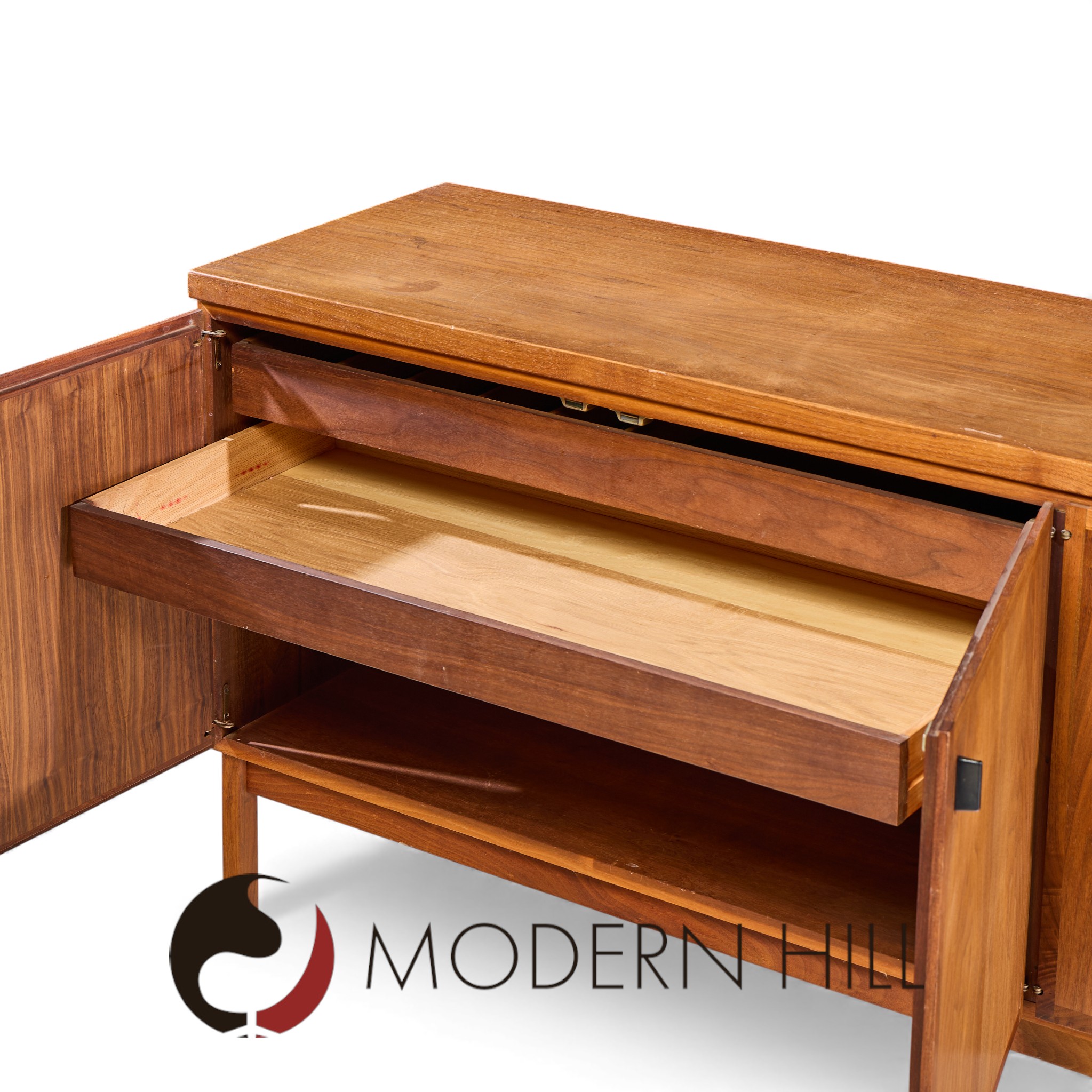 Jack Cartwright for Founders Mid Century Walnut Credenza