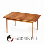 Jack Cartwright for Founders Mid Century Walnut Expanding Walnut Dining Table with 2 Leaves | Mid Century Modern Furniture - Mid Century Furniture Chicago Jack Cartwright for Founders Mid Century Walnut Expanding Walnut Dining Table with 2 Leaves