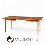 Jack Cartwright for Founders Mid Century Walnut Expanding Walnut Dining Table with 2 Leaves | Mid Century Modern Furniture - Mid Century Furniture Chicago Jack Cartwright for Founders Mid Century Walnut Expanding Walnut Dining Table with 2 Leaves