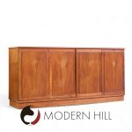 Jack Cartwright for Founders Mid Century Walnut and Cane Credenza and Hutch | Mid Century Modern Furniture - Mid Century Furniture Chicago Jack Cartwright for Founders Mid Century Walnut and Cane Credenza and Hutch