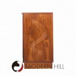 Jack Cartwright for Founders Mid Century Walnut and Cane Credenza and Hutch | Mid Century Modern Furniture - Mid Century Furniture Chicago Jack Cartwright for Founders Mid Century Walnut and Cane Credenza and Hutch