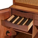 Jack Cartwright for Founders Mid Century Walnut and Cane Credenza and Hutch | Mid Century Modern Furniture - Mid Century Furniture Chicago Jack Cartwright for Founders Mid Century Walnut and Cane Credenza and Hutch