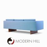 Jens Risom Mid Century Walnut Sofa