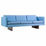 Jens Risom Mid Century Walnut Sofa